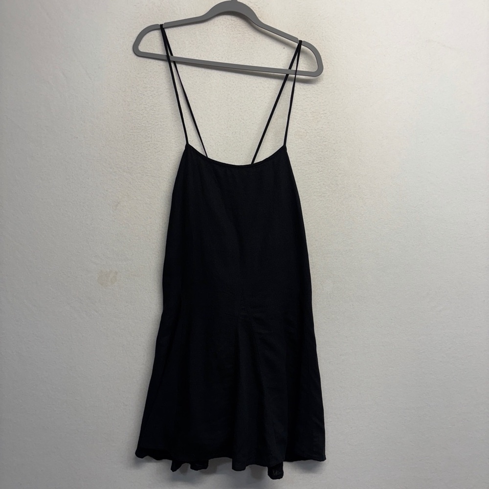 NWT Target A New Day‎ Black Mini Dress Strappy L Adjustable Skater